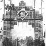 1938 Concours départemental arc de triomphe en cageots installé dans une rue de St Sébastien